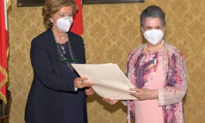 Maestro Marcella Crudeli receives Order of the Merit of the Italian Republic