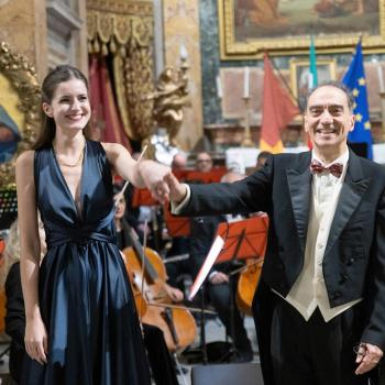 Dina Ivanova et le maestro Filippo Manci (Russie)