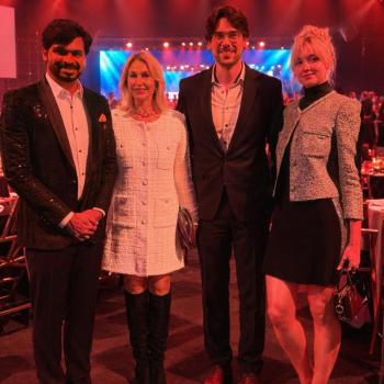 Maria Elena Cuomo with Prabakaran A., Dr Pedro Fernandez and Catherine Plotnikov